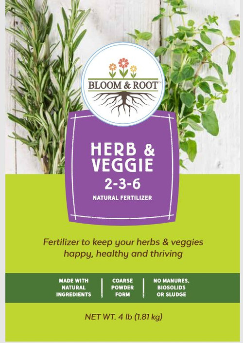 Bloom & Root Natural Herb & Veggie Fertilizer 2-3-6
