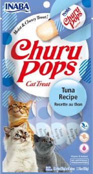 Inaba Churu Pops, Tuna, Cat Treat, .54oz, 4 Count
