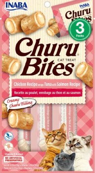 Inaba Churu Bites, Tuna and Salmon, Cat Treat, .35oz, 3 Count