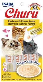 Inaba Churu Puree Chicken and Cheese, Cat Treat, .5oz, 4 Count