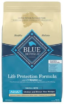 Blue Buffalo Life Protection Adult Formula Small Bite Chicken & Brown Rice Recipe, Dry Dog Food, 15lb
