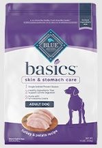 Blue Buffalo Basics Limited Ingredient Grain Free Adult Formula Turkey and Potato Recipe, Dry Dog Food, 24lb