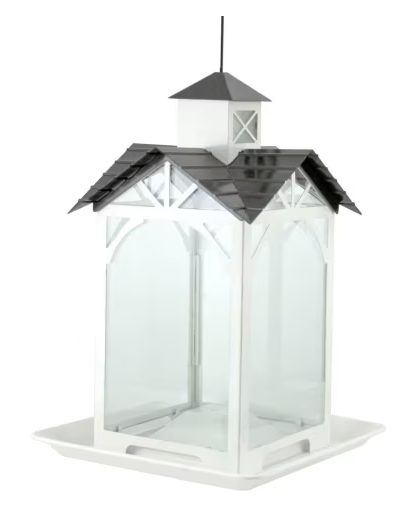 Audubon Modern Farmhouse Glass Stable Feeder