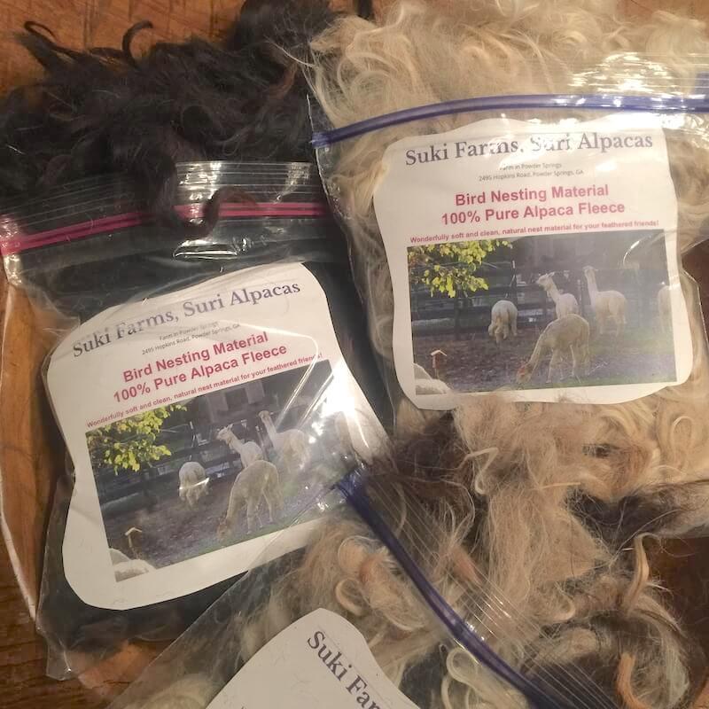 Alpaca Nesting Material for Birds - White