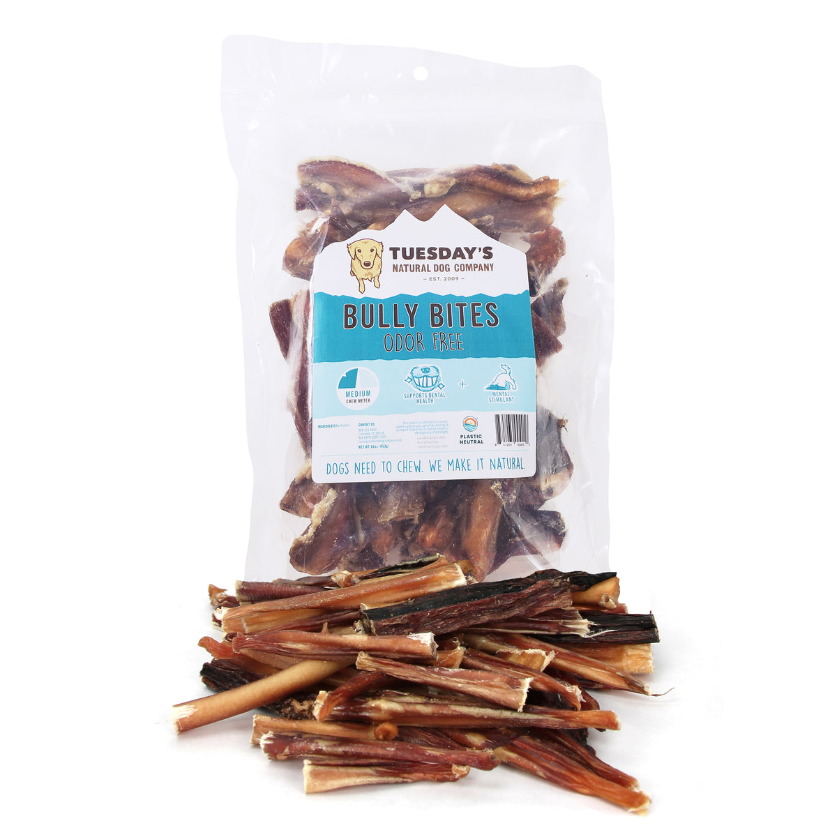 Odor Free Bully Bites - 16 oz