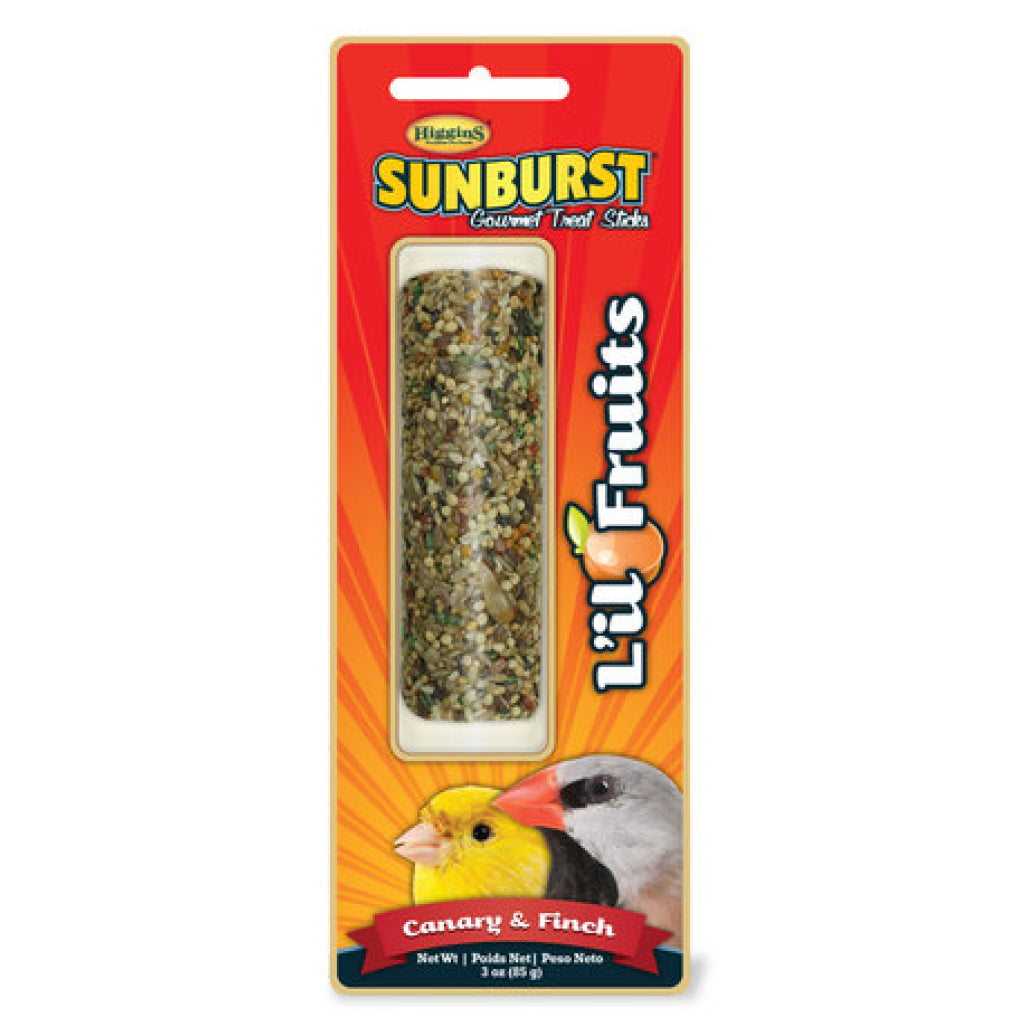 Higgins Sunburst Sticks Lil Fruits Canary & Finch Treats for Birds 3 oz