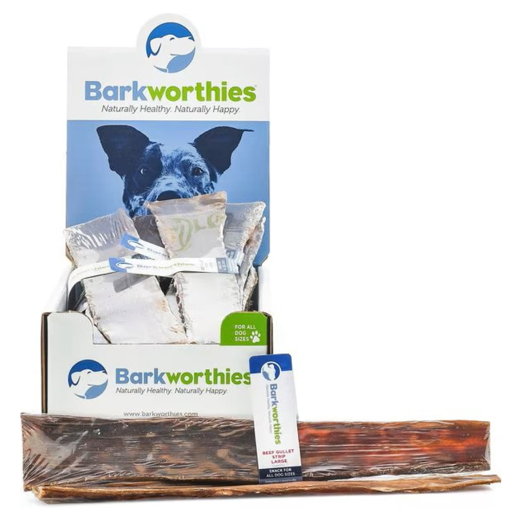 Barkworthies Large Beef Gullet Strip Treats For Dogs , 1ct