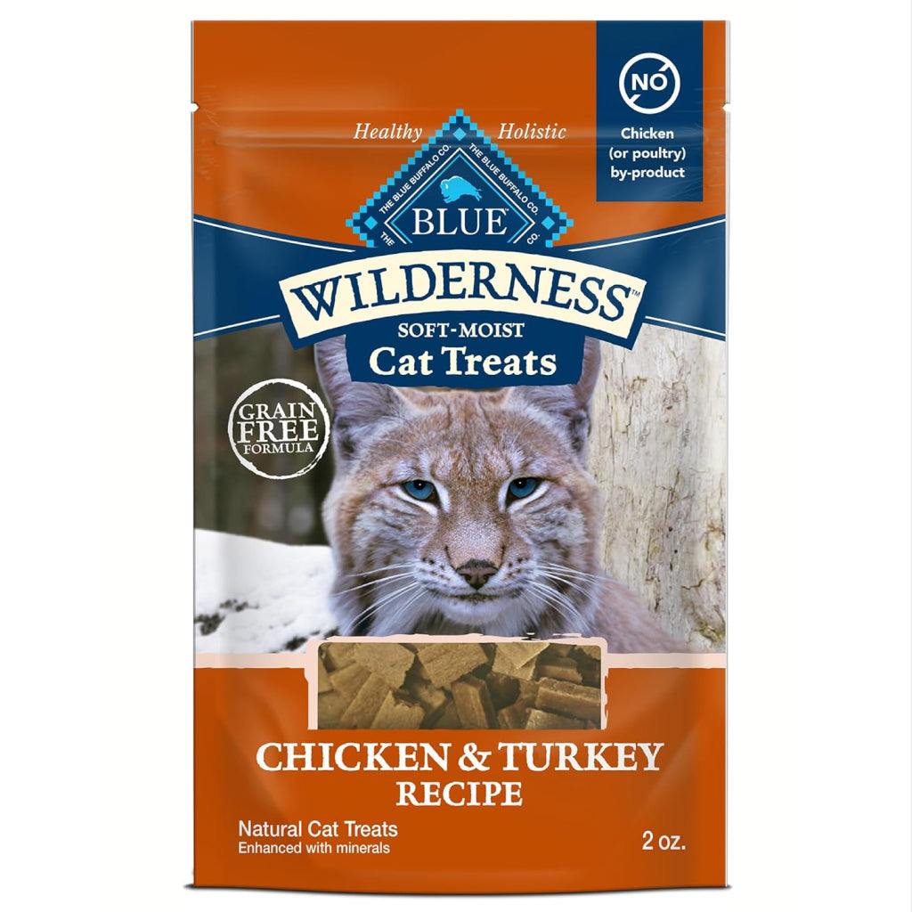 Blue Buffalo Wilderness Chicken & Turkey Moist Treats For Cats (2 oz)