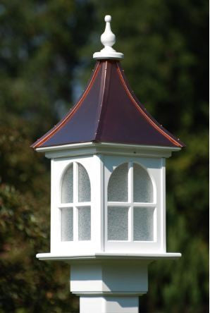 Copper Roof Light Fixture in Vinyl/PVC - Patina Copper / Fluted Post