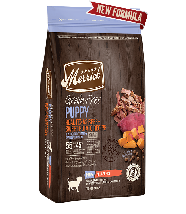 Grain Free Real Texas Beef + Sweet Potato Puppy Recipe