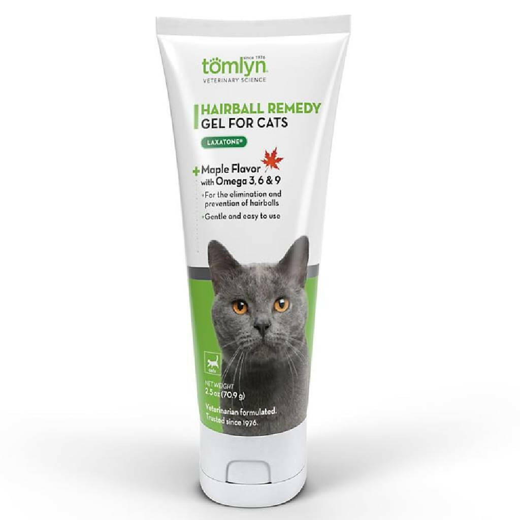 Tomlyn Laxatone Hairball Remedy Gel for Cats- Maple Flavor