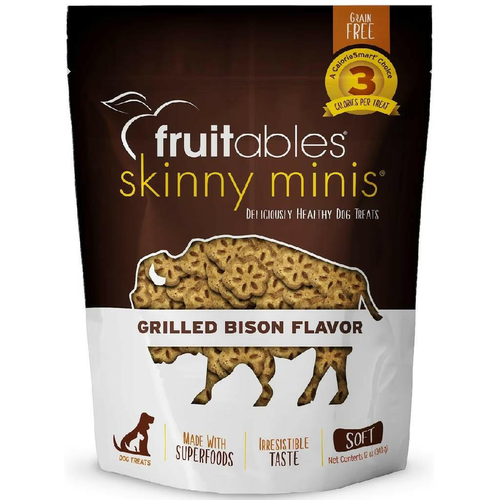 Fruitables Skinny Minis Grilled Bison Flavor Chewy Dog Treats