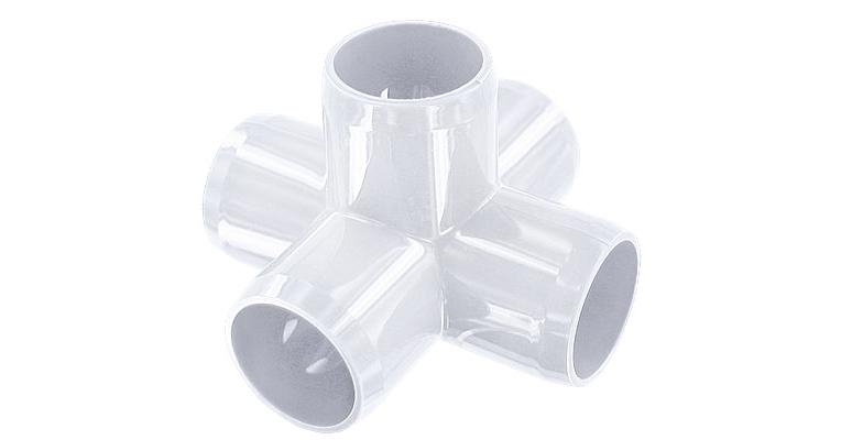 1 in. 5-Way PVC Fitting, Furniture Grade - White