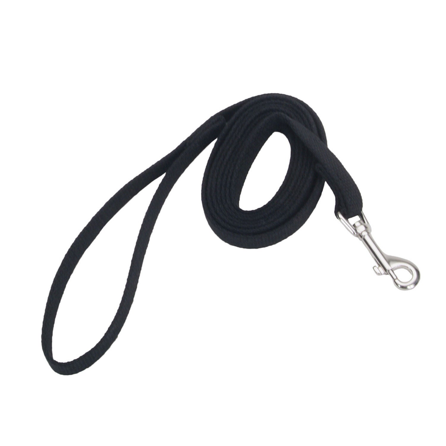 Train Right! Cotton Web Dog Training Leash - Black