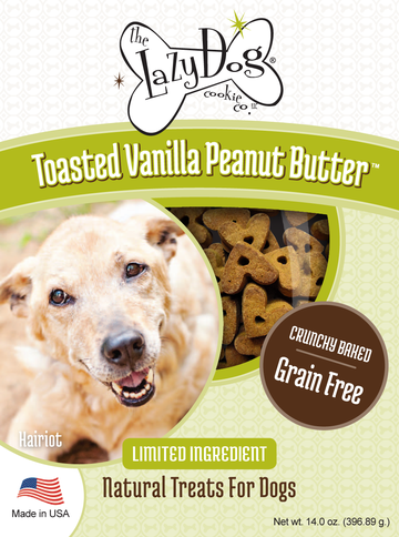 The Lazy Dog Grain Free Toasted Vanilla Peanut Butter Dog Treats, 14 Oz.