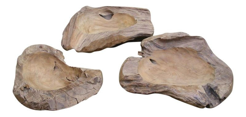 Natural Teak Root Bowls- 2 Sizes - Small-9