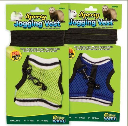 Critter Ware Sporty Jogging Small Animal Vest Harness & Leash