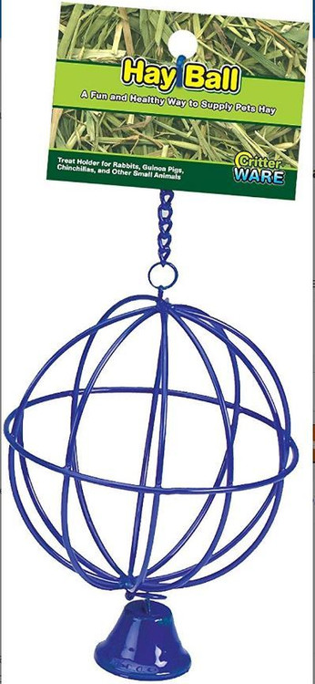 Critter Ware Hay Ball With Bell Small Animal Treat Holder