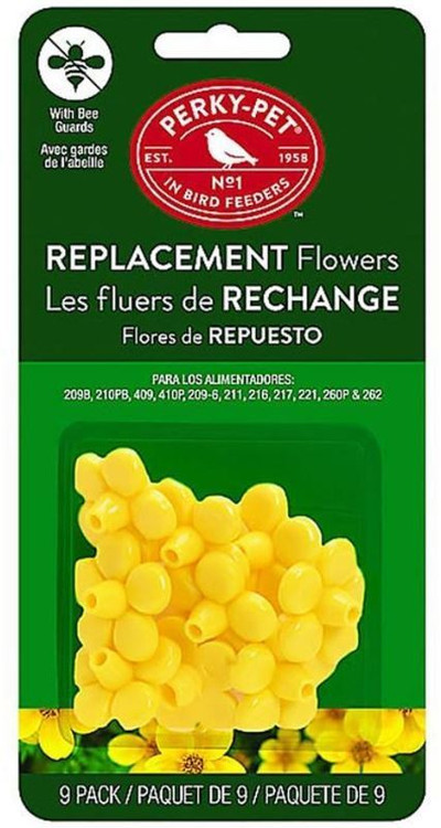 Perky-Pet Hummingbird Feeder Replacement Yellow Flowers