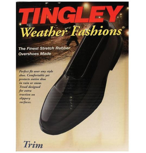 Tingley Weather Fashions Trim Rubber Overshoes, Black
