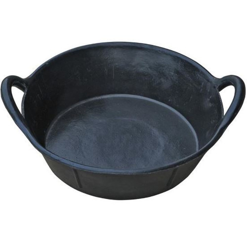 Little Giant Rubber Pan With Handles, 3 Gallon, Black