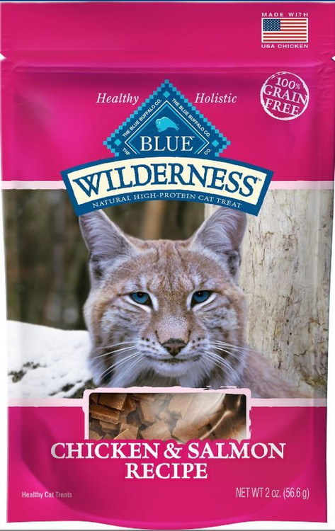 Blue Buffalo Wilderness Chicken & Salmon Grain Free Cat Treats 2oz Bag