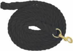 Partrade Cotton Horse Lead Rope, 10' Black
