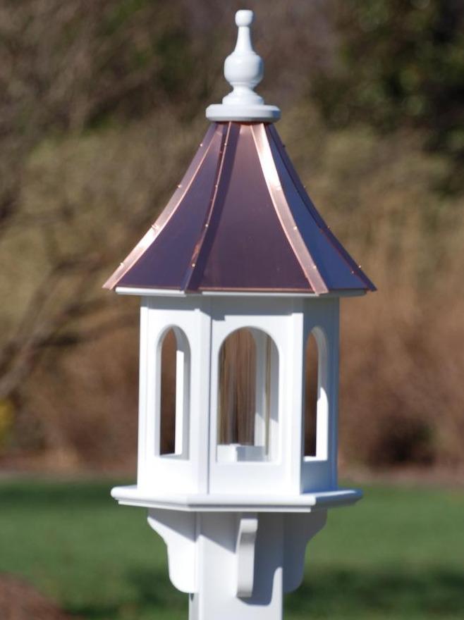 Copper Roof Gazebo Bird Feeder - 28x10 - Bright Copper