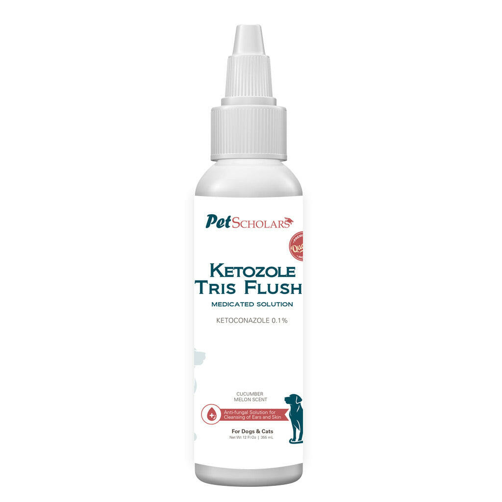 Pet Scholars Ketozole Tris Flush Anti-fungal Cleansing Solution, 12 fl oz